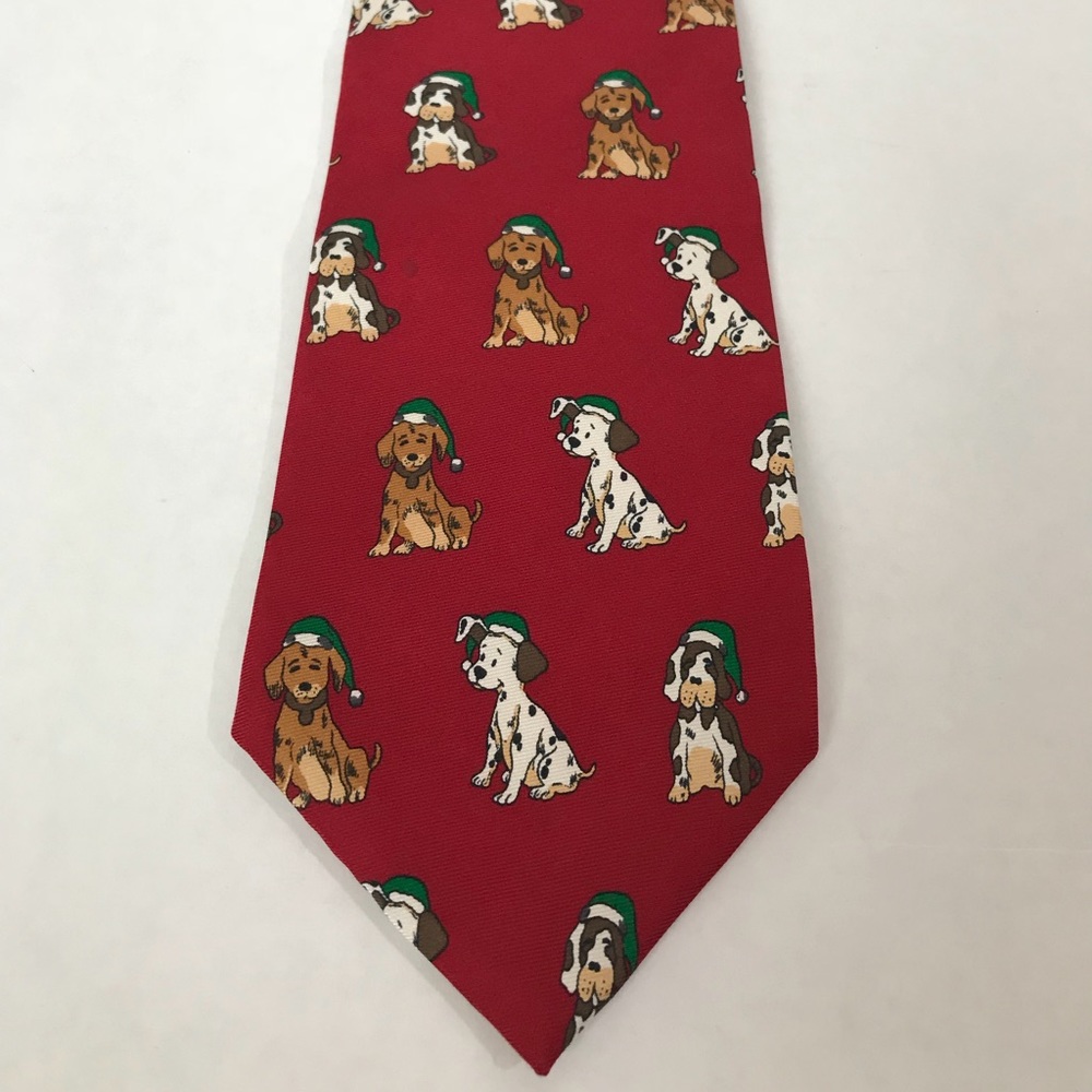 Unique Town Craft Christmas Dog Tie 100% Silk